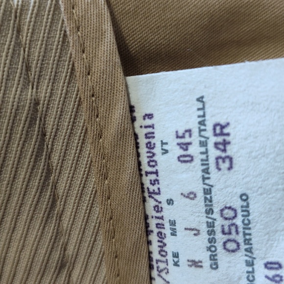 HUGO Cream Chevron Dress Pant 34R - Picture 2 of 7